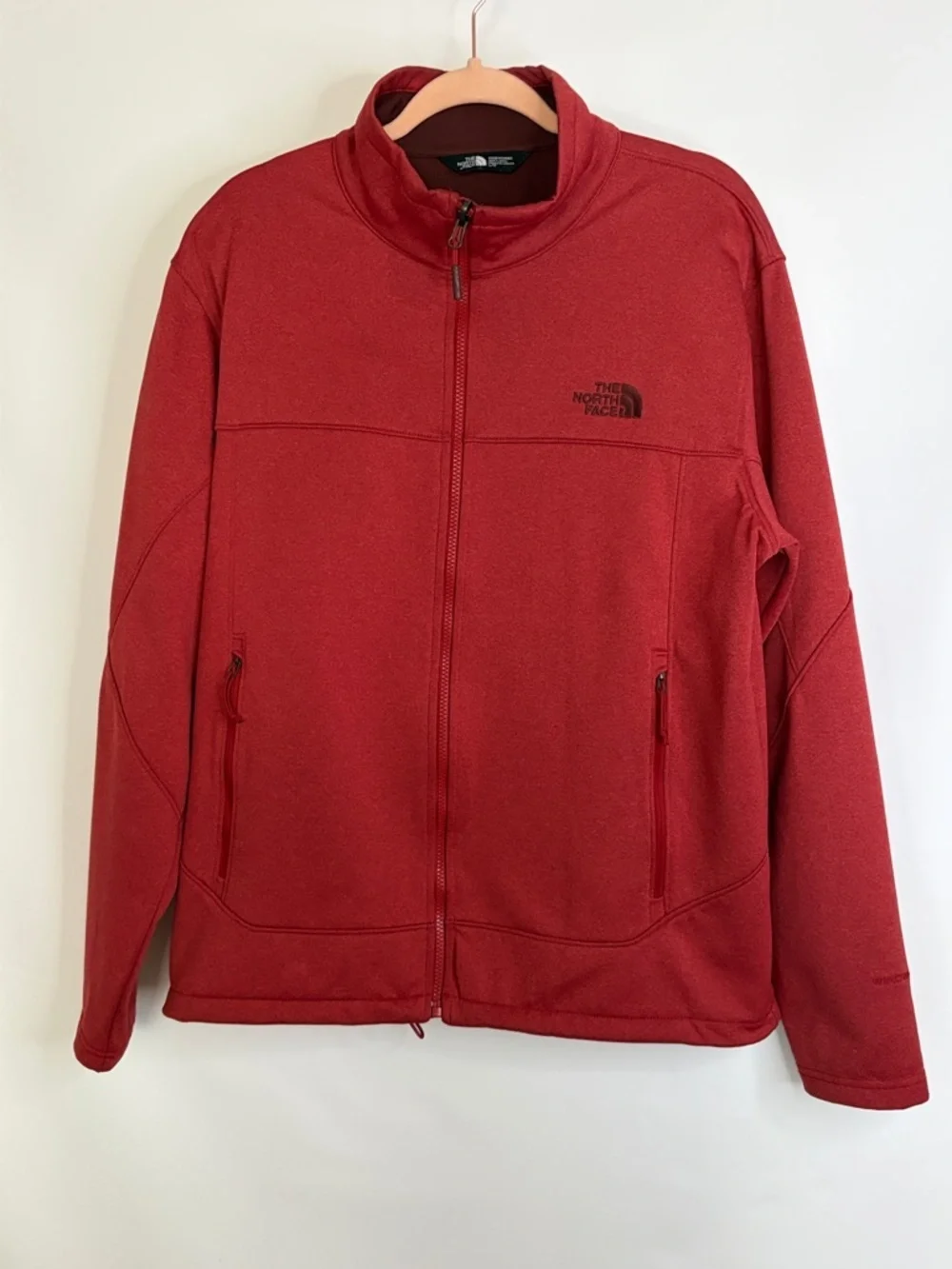 The North Face Men's Deep Red Full-Zip Fleece Jacket